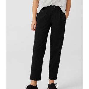 EUC Eileen Fisher Organic Cotton Straight Loose Fit Pants Denim 27” Inseam Sz XS